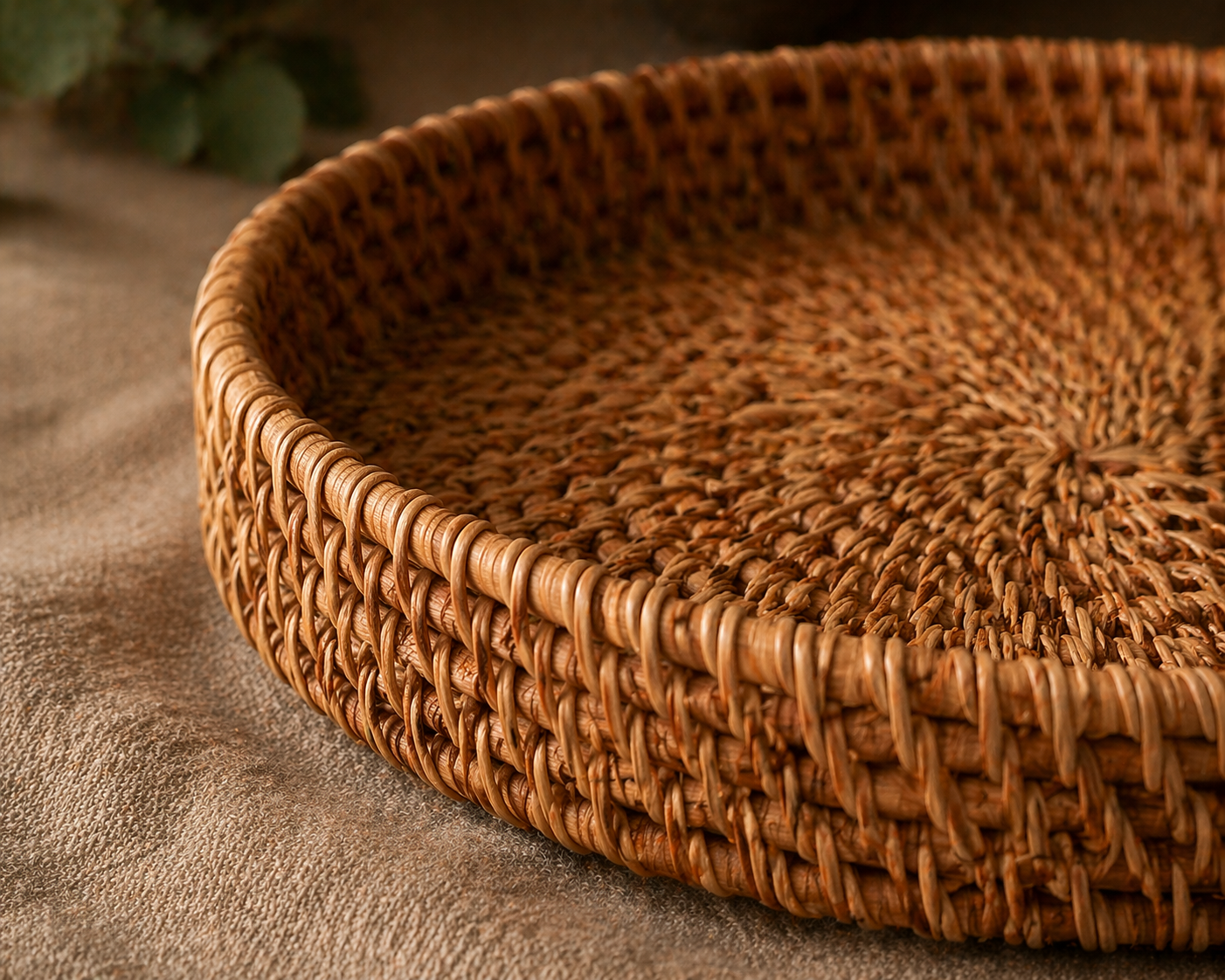Signature Decorative Woven Rattan Tray