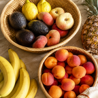 Handwoven Rattan Bowl Basket – Decorative Woven Fruit Tray