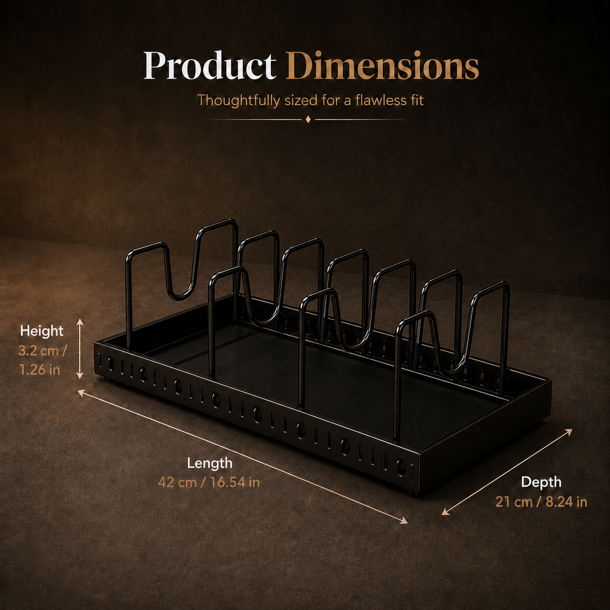 Pull-Out Pan Organiser Rack – Adjustable Cabinet Storage