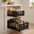 Pull-Out Kitchen Cupboard Organiser Set – Sliding Storage Baskets